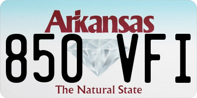AR license plate 850VFI