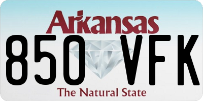 AR license plate 850VFK