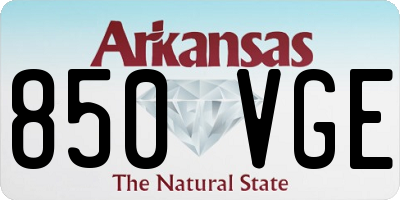 AR license plate 850VGE