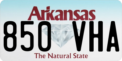 AR license plate 850VHA