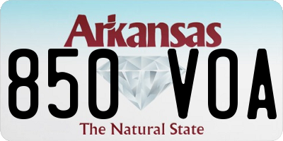 AR license plate 850VOA