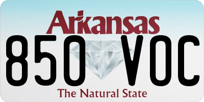 AR license plate 850VOC