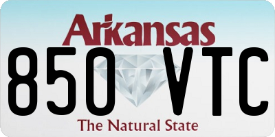 AR license plate 850VTC