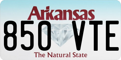 AR license plate 850VTE