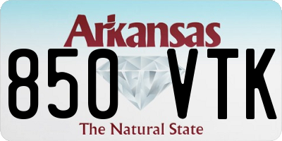 AR license plate 850VTK
