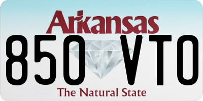 AR license plate 850VTO
