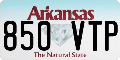AR license plate 850VTP