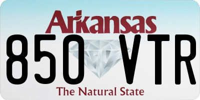 AR license plate 850VTR