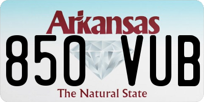 AR license plate 850VUB
