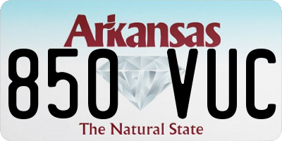 AR license plate 850VUC
