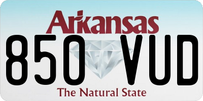 AR license plate 850VUD