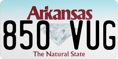 AR license plate 850VUG