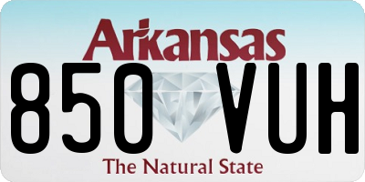 AR license plate 850VUH