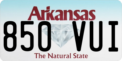 AR license plate 850VUI