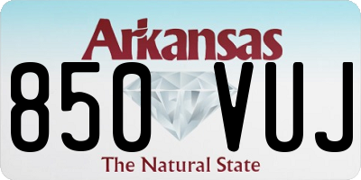AR license plate 850VUJ