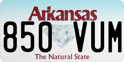 AR license plate 850VUM