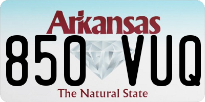 AR license plate 850VUQ