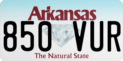 AR license plate 850VUR