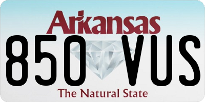 AR license plate 850VUS