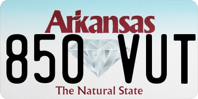 AR license plate 850VUT