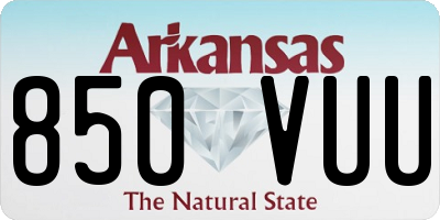 AR license plate 850VUU