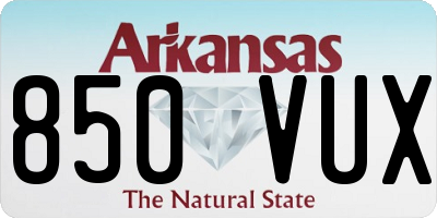 AR license plate 850VUX