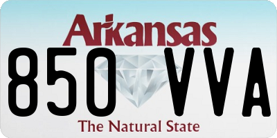 AR license plate 850VVA