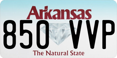 AR license plate 850VVP