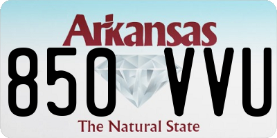 AR license plate 850VVU