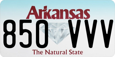 AR license plate 850VVV
