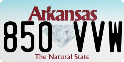 AR license plate 850VVW