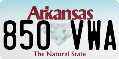 AR license plate 850VWA