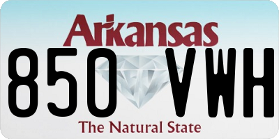 AR license plate 850VWH