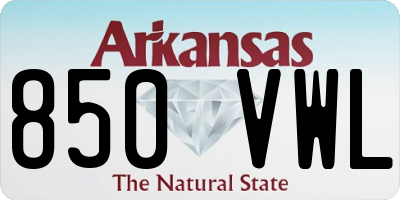 AR license plate 850VWL
