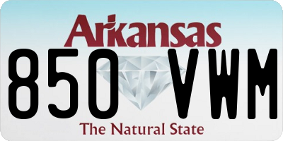 AR license plate 850VWM