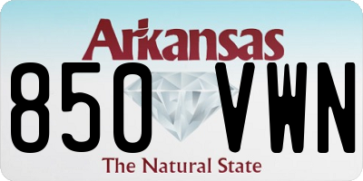 AR license plate 850VWN