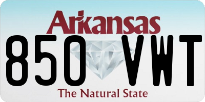 AR license plate 850VWT