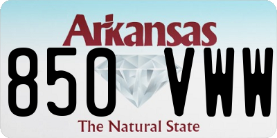 AR license plate 850VWW