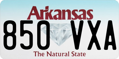 AR license plate 850VXA