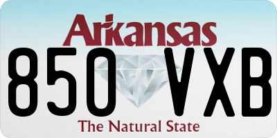 AR license plate 850VXB