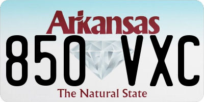 AR license plate 850VXC
