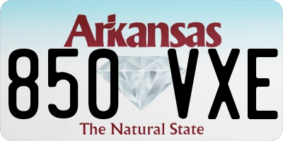 AR license plate 850VXE