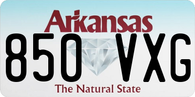 AR license plate 850VXG
