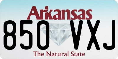 AR license plate 850VXJ