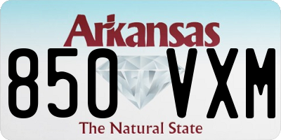 AR license plate 850VXM