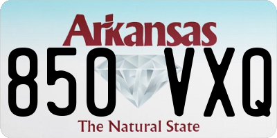 AR license plate 850VXQ