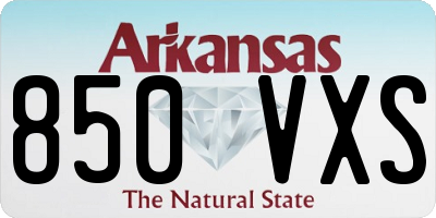 AR license plate 850VXS