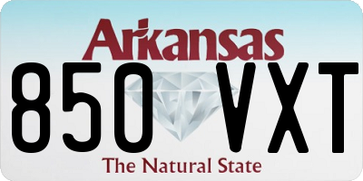 AR license plate 850VXT