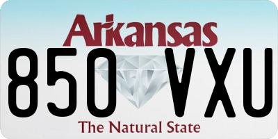 AR license plate 850VXU