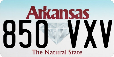 AR license plate 850VXV